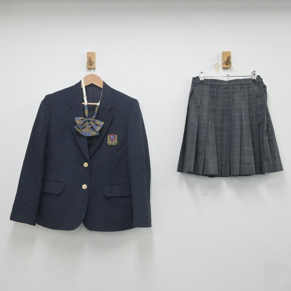 【中古】茨城県 牛久栄進高等学校 女子制服 4点（ブレザー・スカート・スカート）sf023261