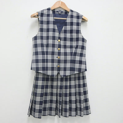 【中古】宮城県 聖和学園高等学校 女子制服 3点（ブレザー・ベスト・スカート）sf023262