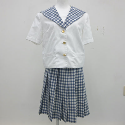 【中古】宮城県 聖和学園高等学校 女子制服 2点（セーラー服・スカート）sf023263