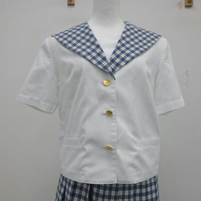 【中古】宮城県 聖和学園高等学校 女子制服 2点（セーラー服・スカート）sf023263