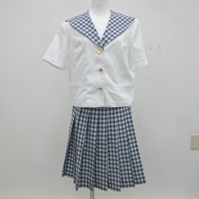 【中古】宮城県 聖和学園高等学校 女子制服 2点（セーラー服・スカート）sf023264