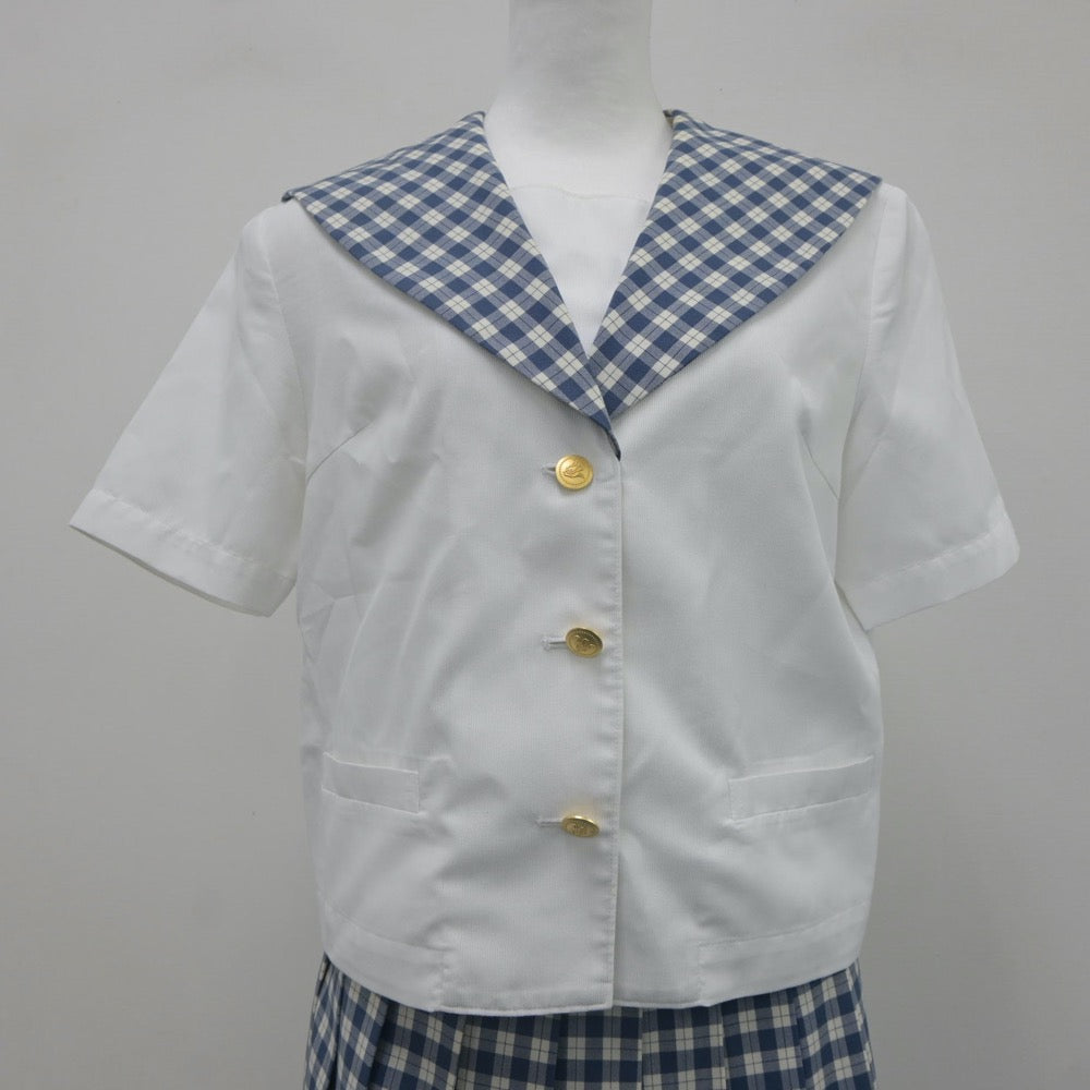 【中古】宮城県 聖和学園高等学校 女子制服 2点（セーラー服・スカート）sf023264