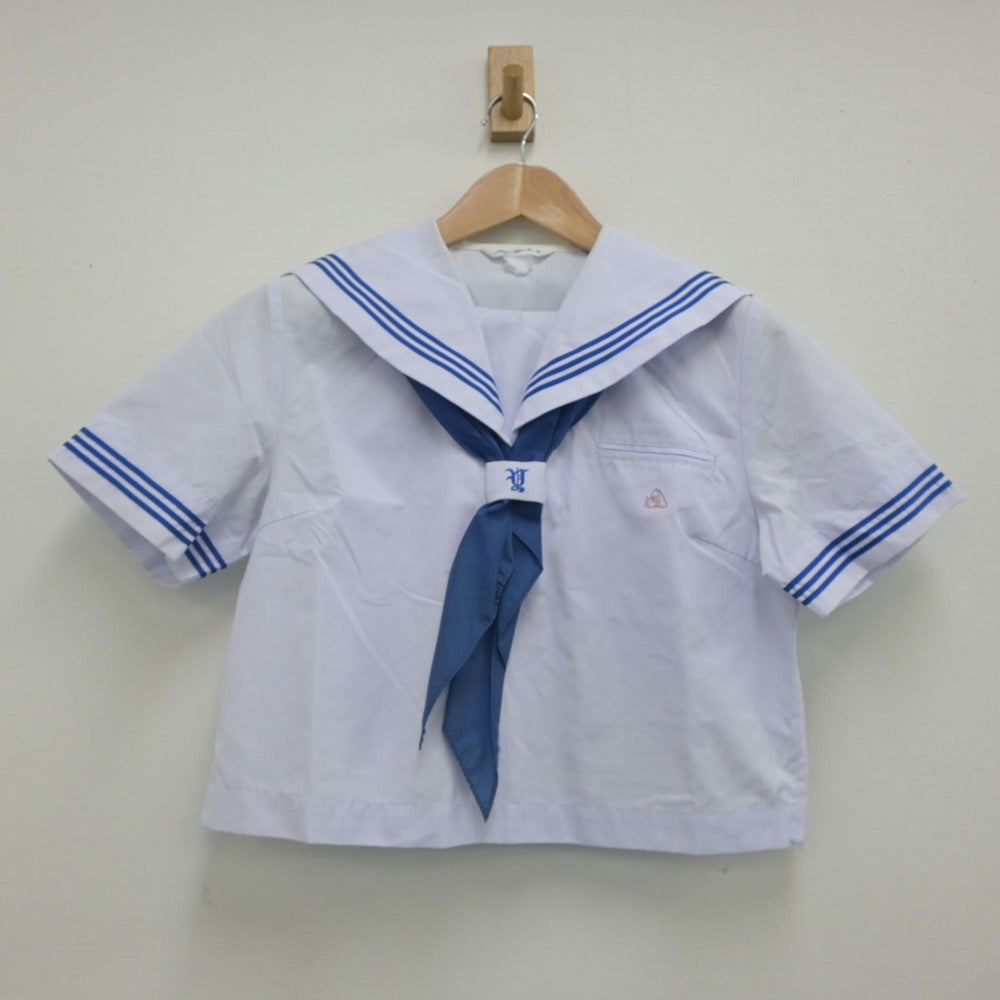 【中古】東京都 足立谷中中学校 女子制服 3点（セーラー服・スカート）sf023276