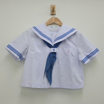 【中古】東京都 足立谷中中学校 女子制服 3点（セーラー服・スカート）sf023276