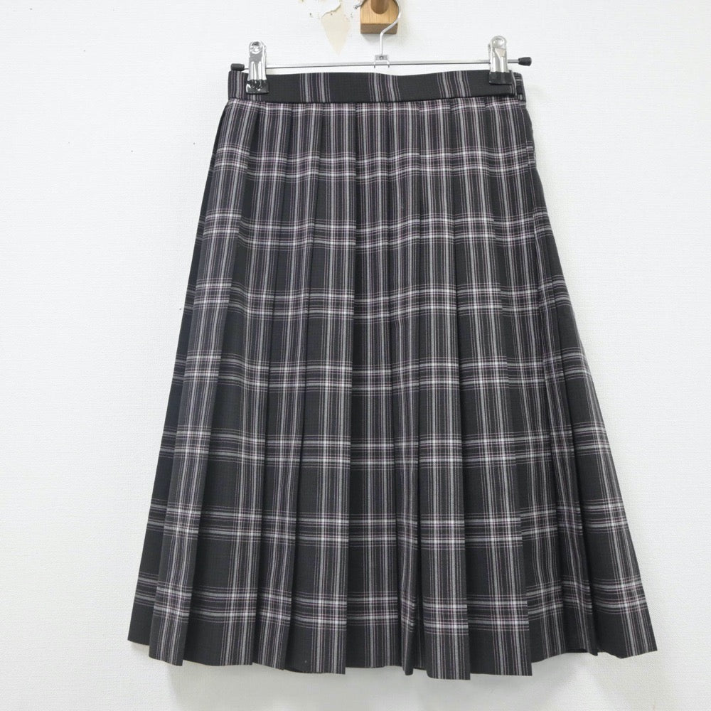 【中古】千葉県 二松学舎大学附属柏高等学校 女子制服 3点（ニットベスト・スカート）sf023284