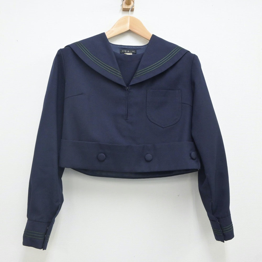 【中古】大阪府 樟蔭中学校・高等学校 女子制服 2点（セーラー服・スカート）sf023285