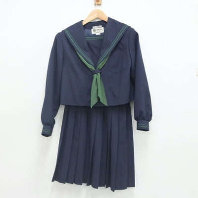 【中古】三重県 常磐中学校 女子制服 3点（セーラー服・スカート）sf023294