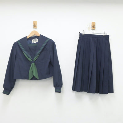 【中古】三重県 常磐中学校 女子制服 3点（セーラー服・スカート）sf023294