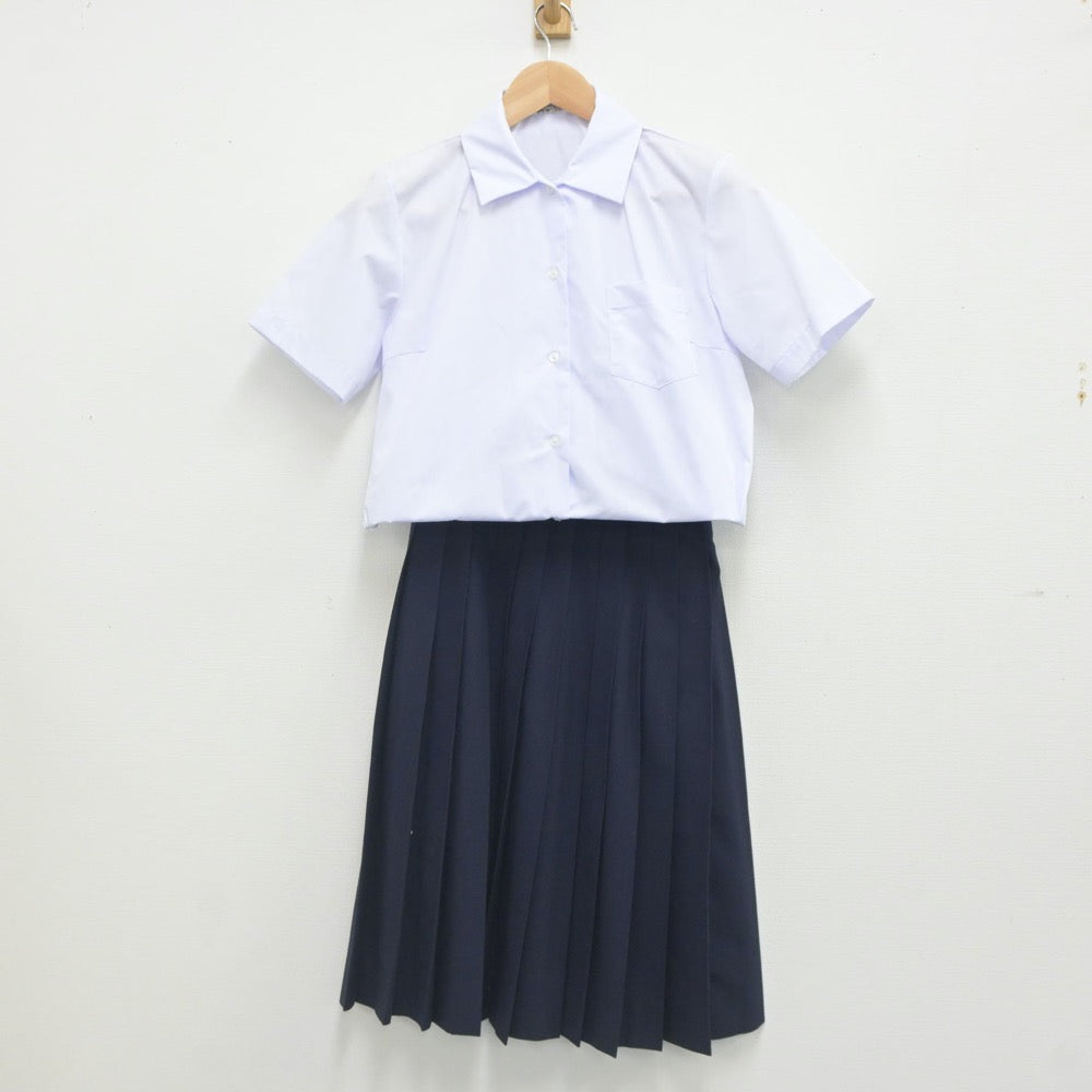 【中古】三重県 常磐中学校 女子制服 3点（シャツ・スカート）sf023295