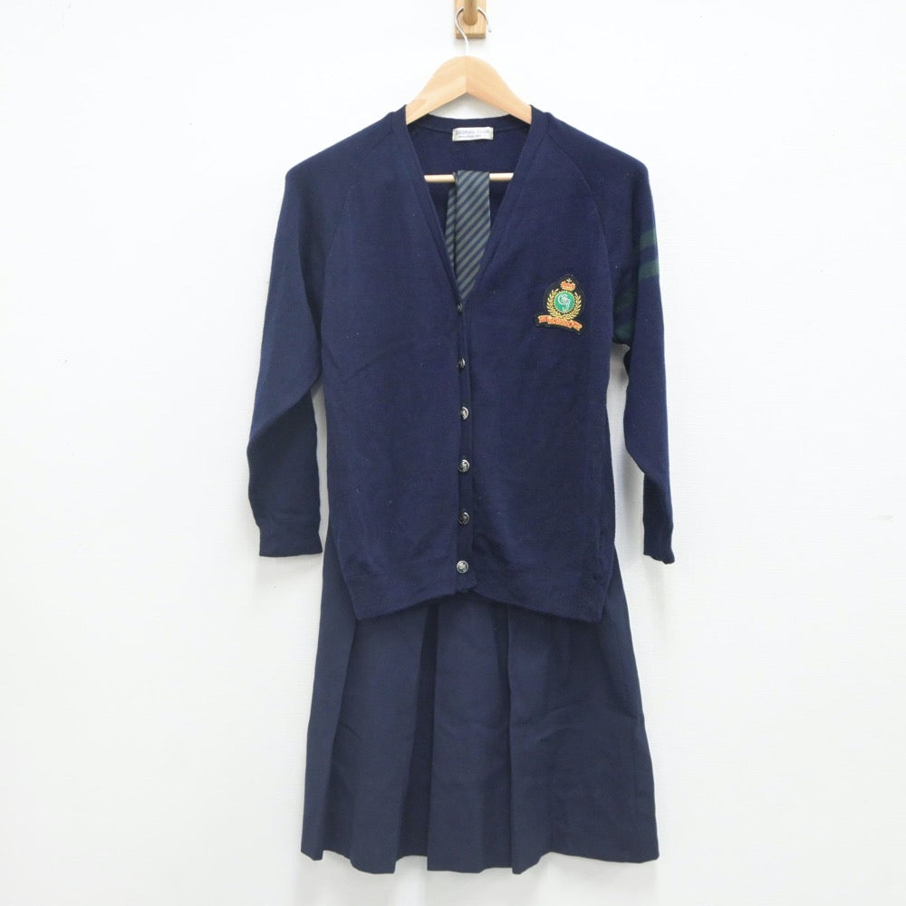 【中古】岐阜県 岐阜女子高等学校 女子制服 5点（ブレザー・ニット・スカート）sf023300