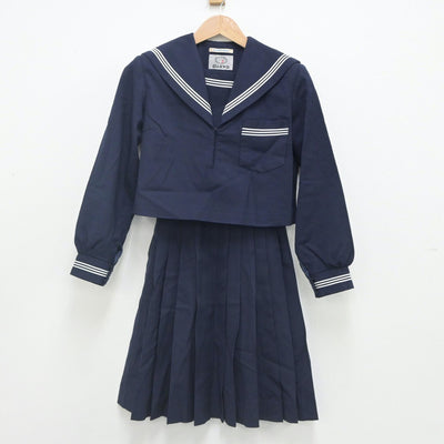 【中古】静岡県 浜松市立高等学校 女子制服 2点（セーラー服・スカート）sf023310