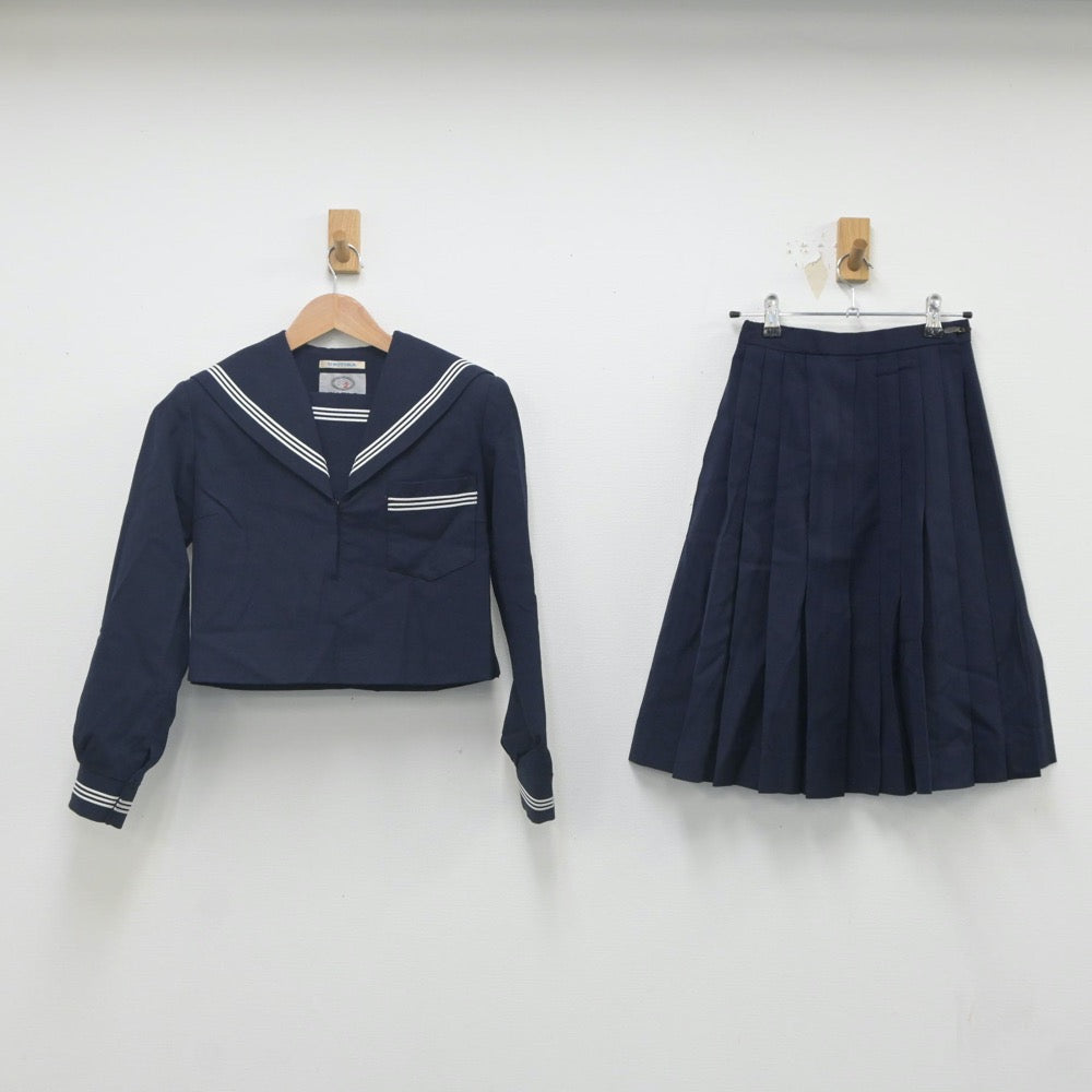 【中古】静岡県 浜松市立高等学校 女子制服 2点（セーラー服・スカート）sf023311