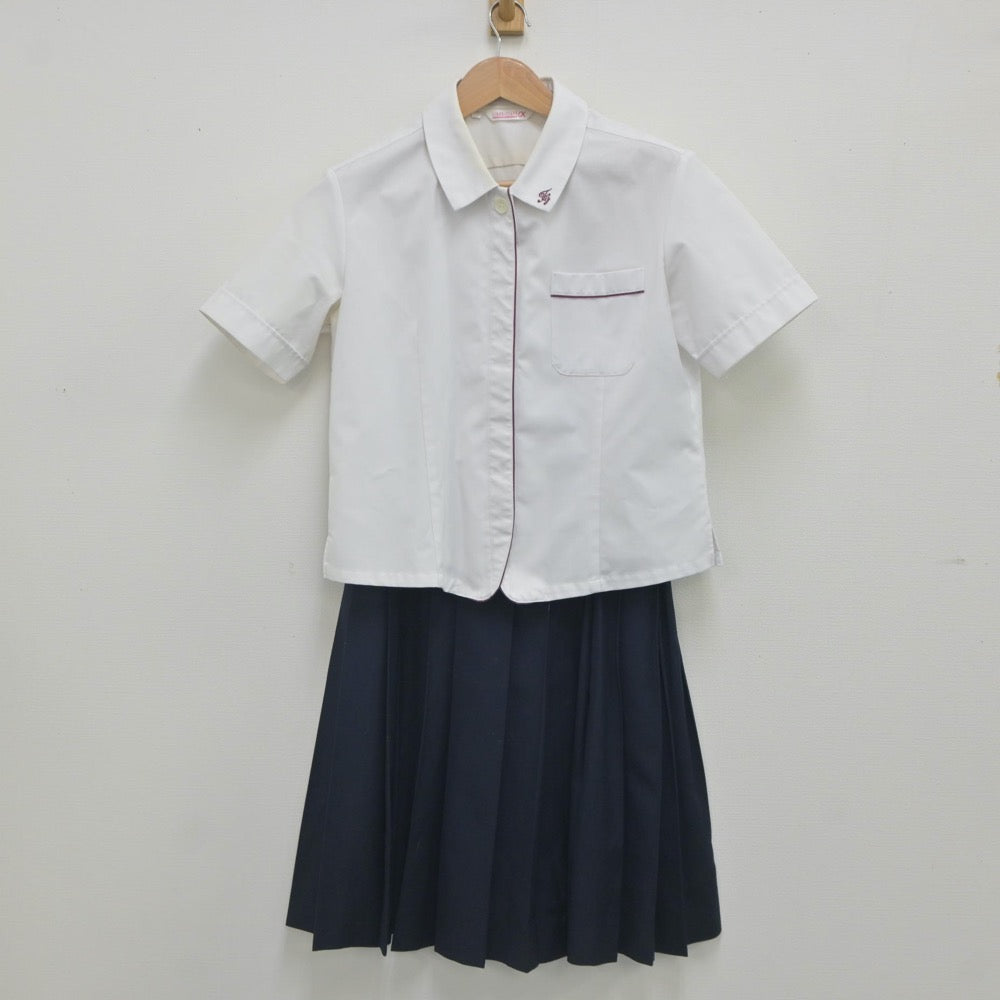 【中古】奈良県 帝塚山高等学校 女子制服 3点（シャツ・シャツ・スカート）sf023316