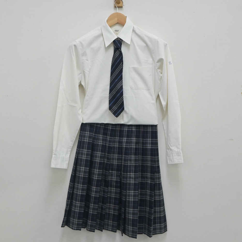 【中古】広島県 賀茂高等学校 女子制服 5点（ブレザー・シャツ・スカート）sf023318