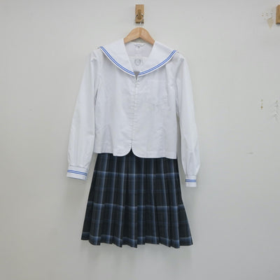 【中古】山形県 惺山高等学校 女子制服 3点（セーラー服・スカート）sf023331