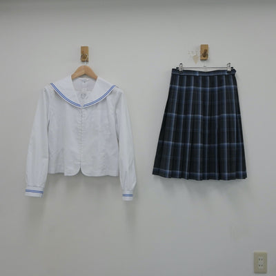 【中古】山形県 惺山高等学校 女子制服 3点（セーラー服・スカート）sf023331