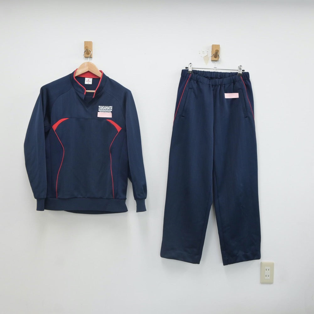 【中古】山形県 高畠町立高畠中学校 女子制服 2点（ジャージ 上・ジャージ 下）sf023333