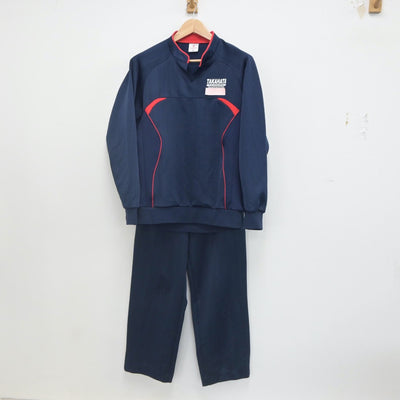 【中古】山形県 高畠町立高畠中学校 女子制服 2点（ジャージ 上・ジャージ 下）sf023334