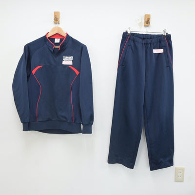 【中古】山形県 高畠町立高畠中学校 女子制服 2点（ジャージ 上・ジャージ 下）sf023334