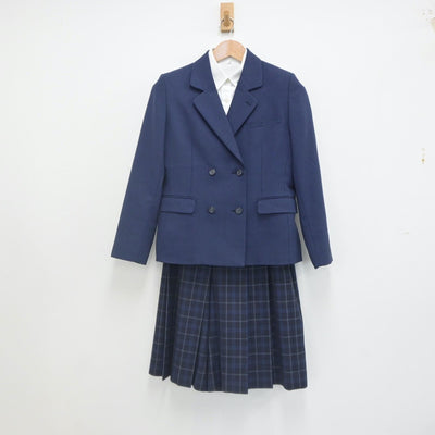 【中古】青森県 青森県立八戸工業高等学校 女子制服 3点（ブレザー・シャツ・スカート）sf023336