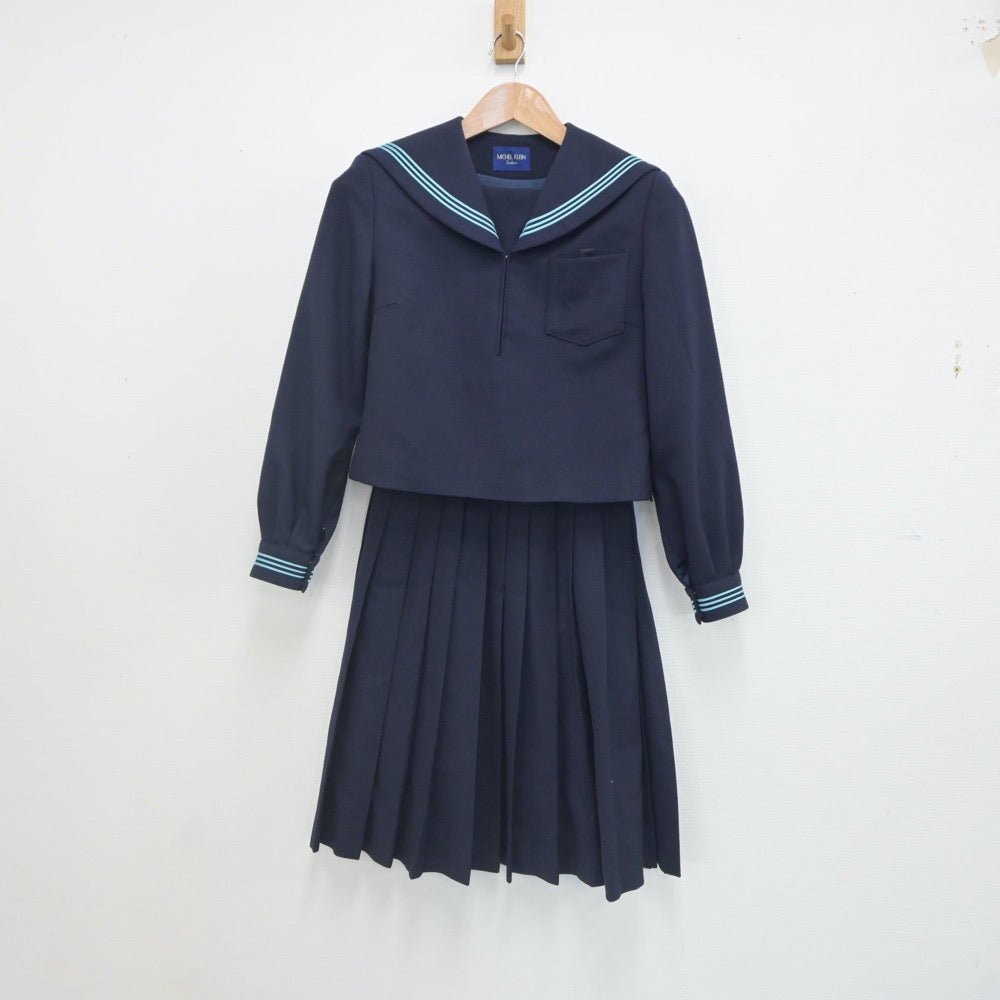 【中古】青森県 青森県八戸市立是川中学校 女子制服 2点（セーラー服・スカート）sf023343