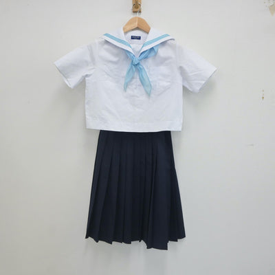 【中古】青森県 青森県八戸市立是川中学校 女子制服 3点（セーラー服・スカート）sf023344