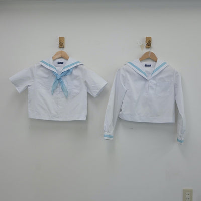 【中古】青森県 青森県八戸市立是川中学校 女子制服 3点（セーラー服・スカート）sf023344