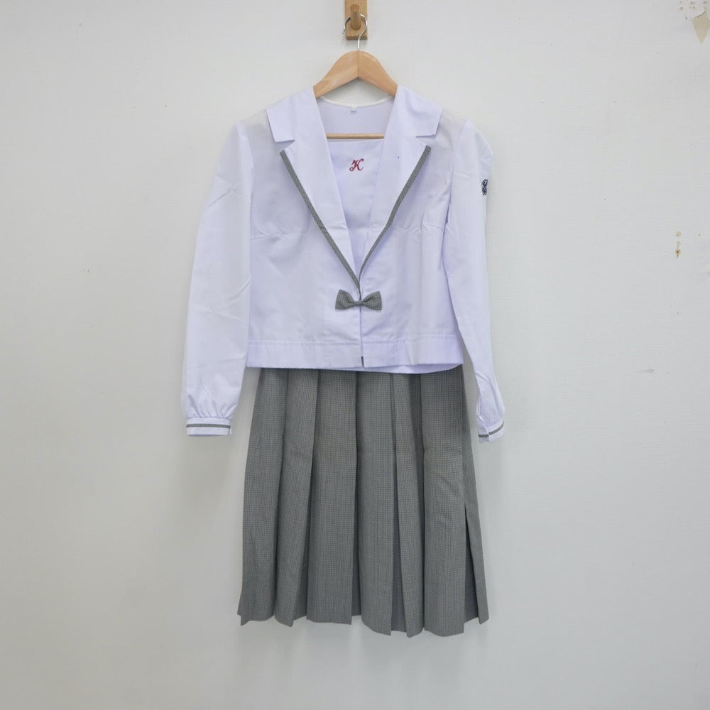 【中古】鹿児島県 鹿児島県立加世田高等学校 女子制服 3点（シャツ・シャツ・スカート）sf023348