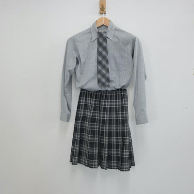 【中古】兵庫県 神戸龍谷高等学校 女子制服 5点（ブレザー・シャツ・ニット・スカート）sf023350