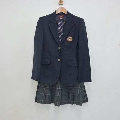 【中古】埼玉県 埼玉県立上尾鷹の台高等学校 女子制服 3点（ブレザー・スカート）sf023363