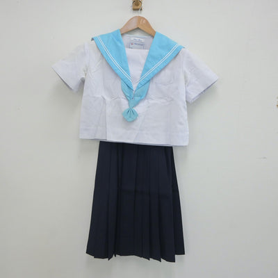 【中古】大阪府 大阪府立夕陽丘高等学校 女子制服 2点（セーラー服・スカート）sf023365