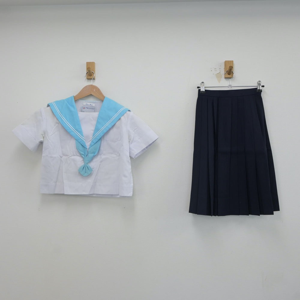 【中古】大阪府 大阪府立夕陽丘高等学校 女子制服 2点（セーラー服・スカート）sf023365