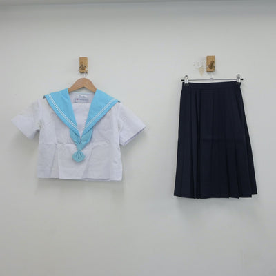 【中古】大阪府 大阪府立夕陽丘高等学校 女子制服 2点（セーラー服・スカート）sf023365