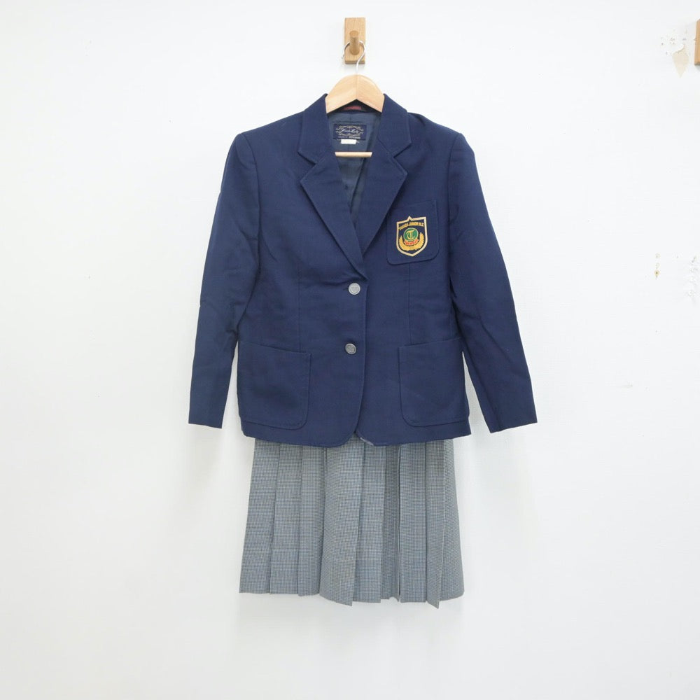 【中古】大阪府 東大阪市立高井田中学校 女子制服 3点（ブレザー・スカート）sf023368