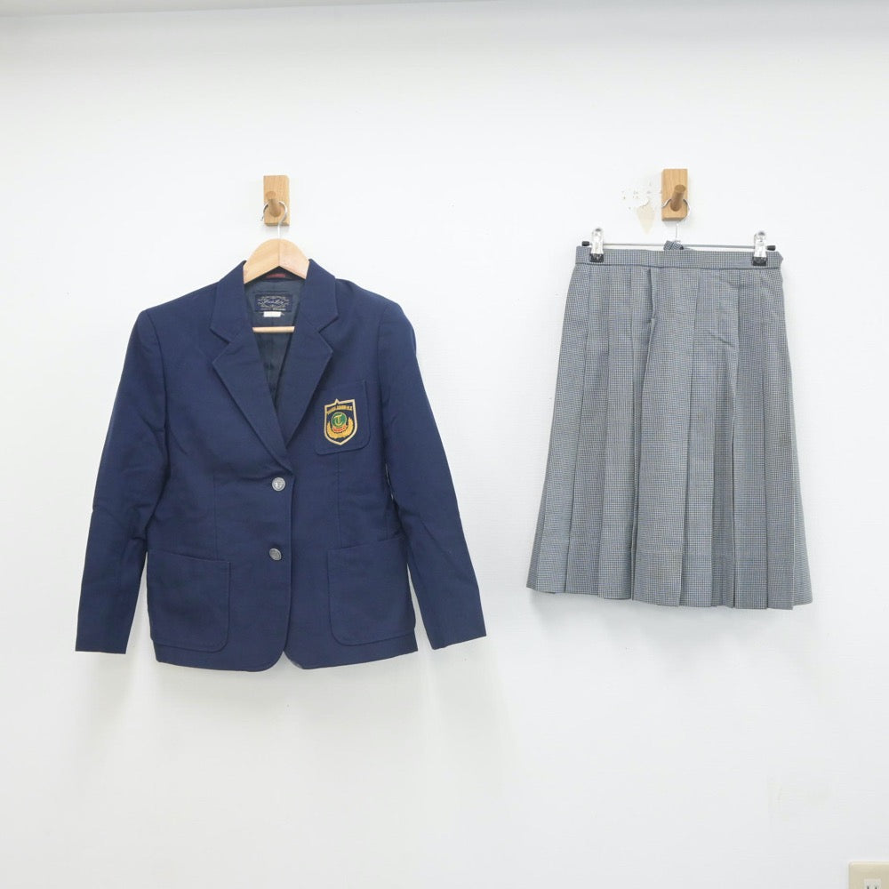 【中古】大阪府 東大阪市立高井田中学校 女子制服 3点（ブレザー・スカート）sf023368