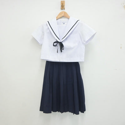 【中古】愛知県 名古屋市立守山東中学校 女子制服 2点（セーラー服・スカート）sf023373