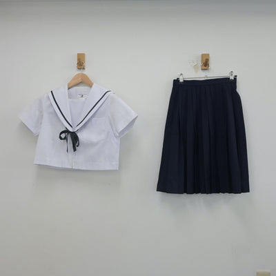 【中古】愛知県 名古屋市立守山東中学校 女子制服 2点（セーラー服・スカート）sf023373