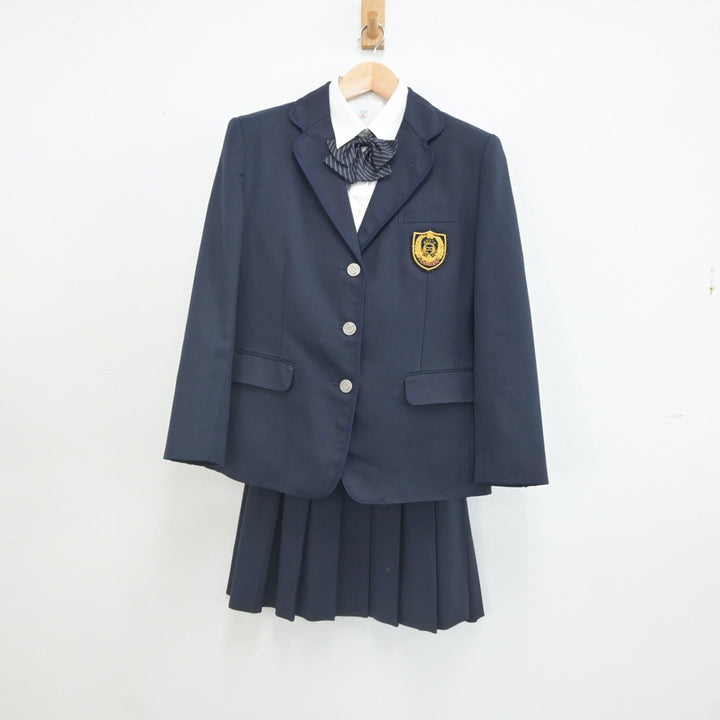 【中古】京都府 京都両洋高等学校 女子制服 5点（ブレザー・ニット・シャツ・スカート）sf023375