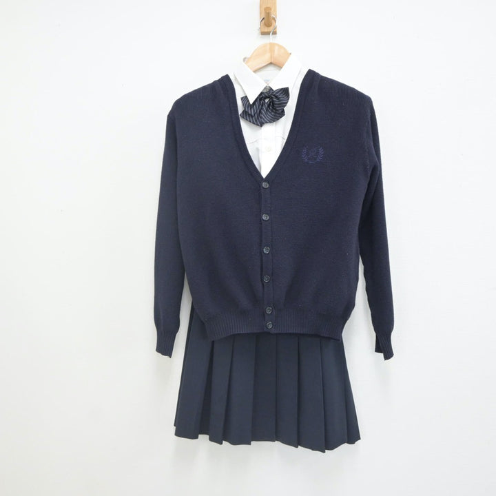 【中古】京都府 京都両洋高等学校 女子制服 5点（ブレザー・ニット・シャツ・スカート）sf023375