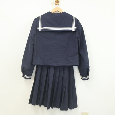 【中古】青森県 八戸商業高等学校 女子制服 3点（セーラー服・スカート）sf023387