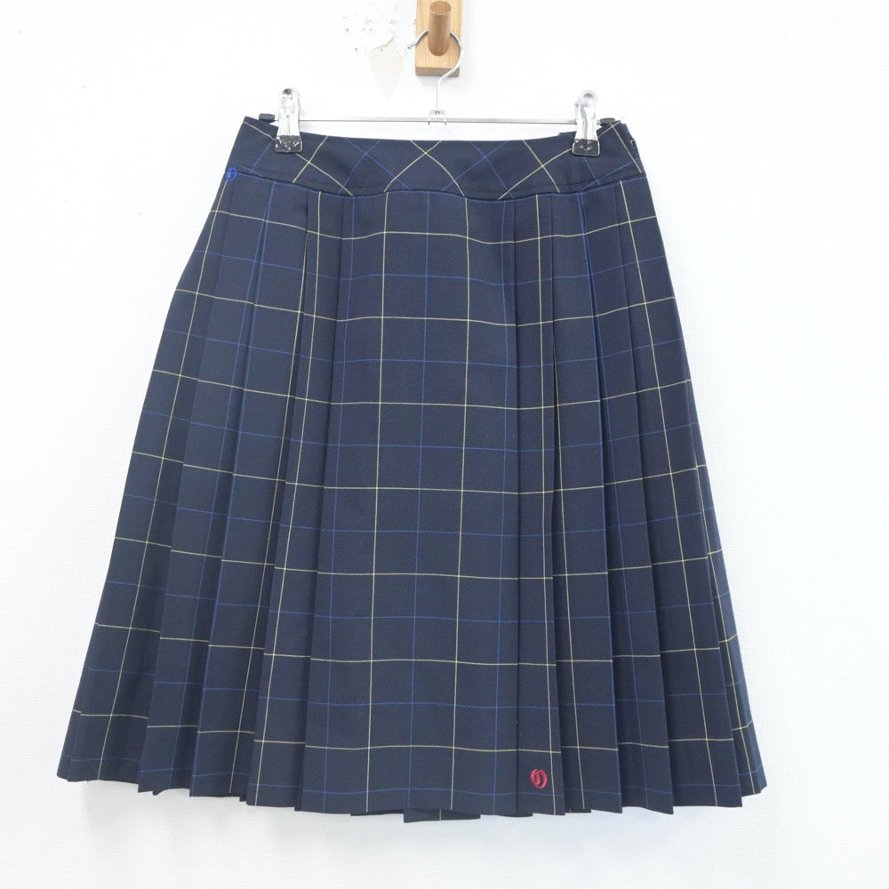 【中古】滋賀県 近江高等学校 女子制服 3点（ブレザー・スカート）sf023390