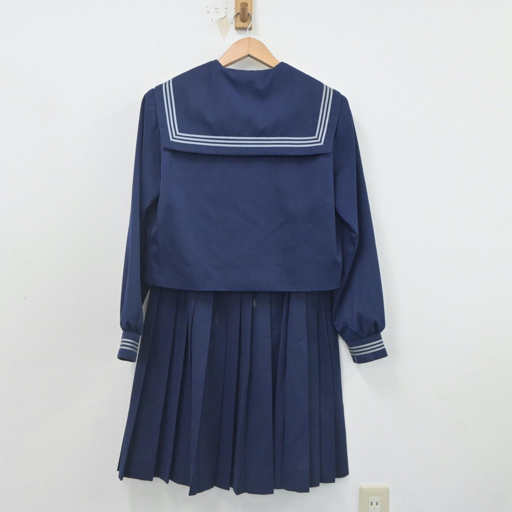 【中古】高知県 岡豊高等学校 女子制服 3点（セーラー服・スカート）sf023398