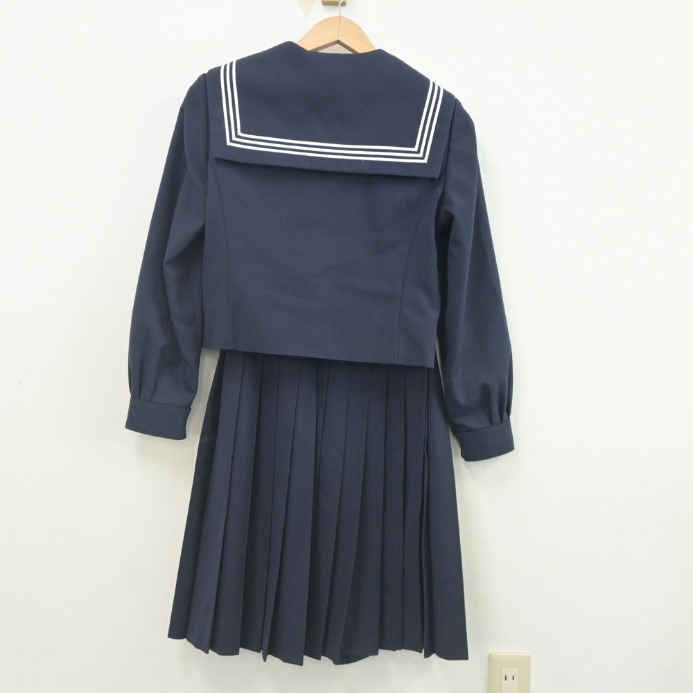 【中古】福岡県 柳城中学校 女子制服 3点（セーラー服・スカート）sf023413