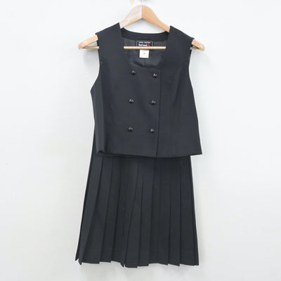 【中古】北海道 網走南ヶ丘高等学校 女子制服 2点（ベスト・スカート）sf023417