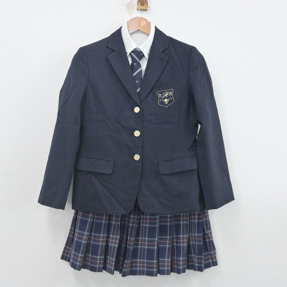 【中古】神奈川県 白鵬女子高等学校 女子制服 4点（ブレザー・シャツ・スカート）sf023418