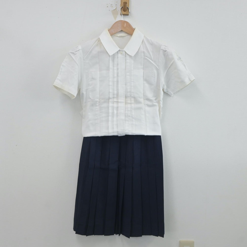 【中古】愛知県 岡崎北高等学校 女子制服 2点（シャツ・スカート）sf023426