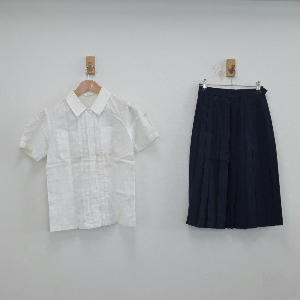 【中古】愛知県 岡崎北高等学校 女子制服 2点（シャツ・スカート）sf023426