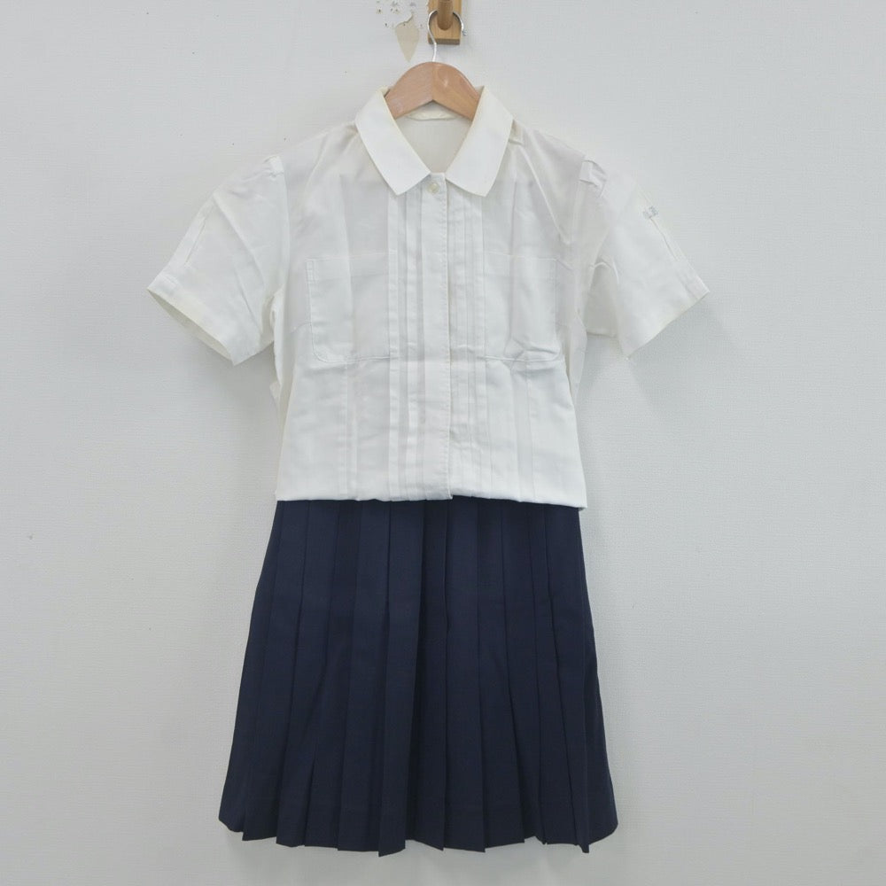 【中古】愛知県 岡崎北高等学校 女子制服 3点（シャツ・スカート・スカート）sf023427