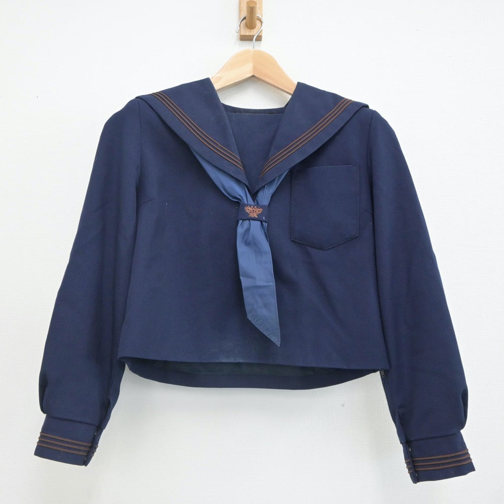 【中古】鳥取県 米子南高等学校 女子制服 3点（セーラー服・スカート）sf023445