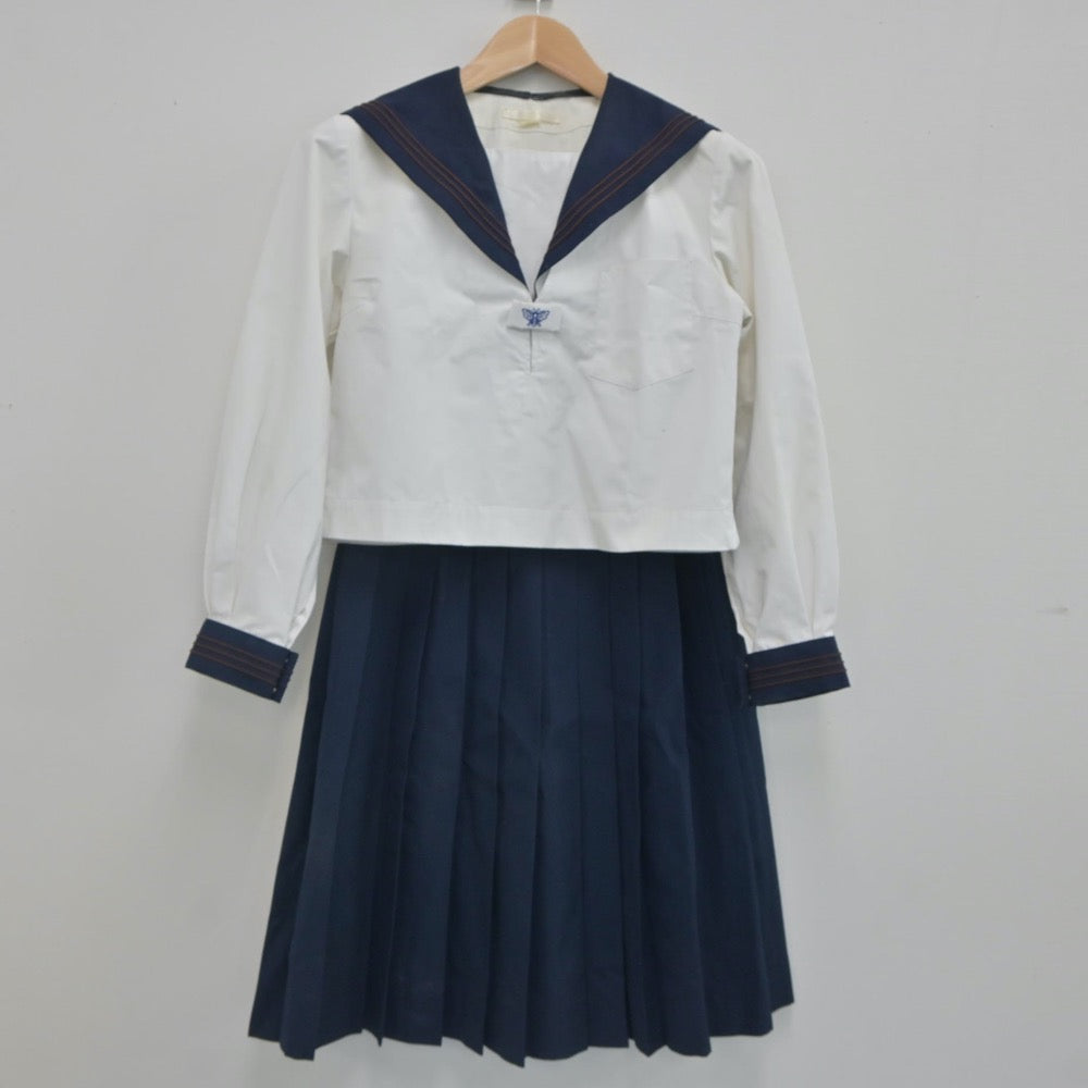 【中古】鳥取県 米子南高等学校 女子制服 3点（セーラー服・シャツ・スカート）sf023446